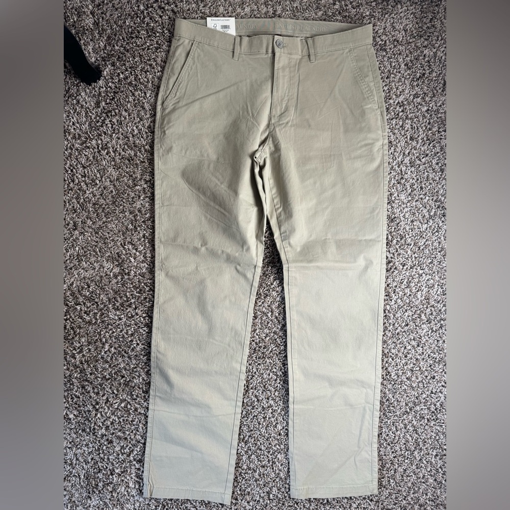 English Laundry Light Khaki Chinos 34x32 NWT